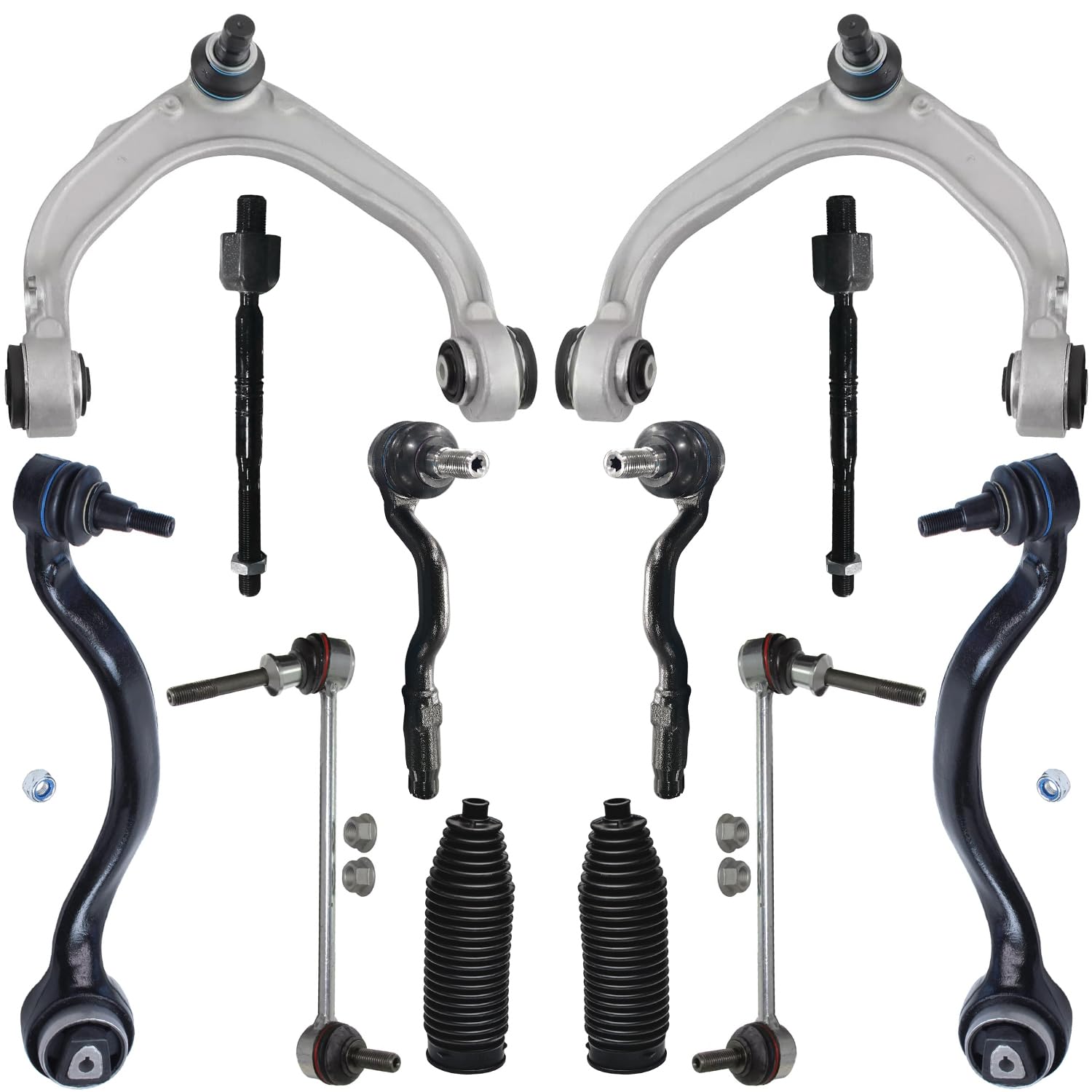 Detroit Axle - 12pc Front End Kit for 2007-2013 BMW X5 2008-2014 X6, 4