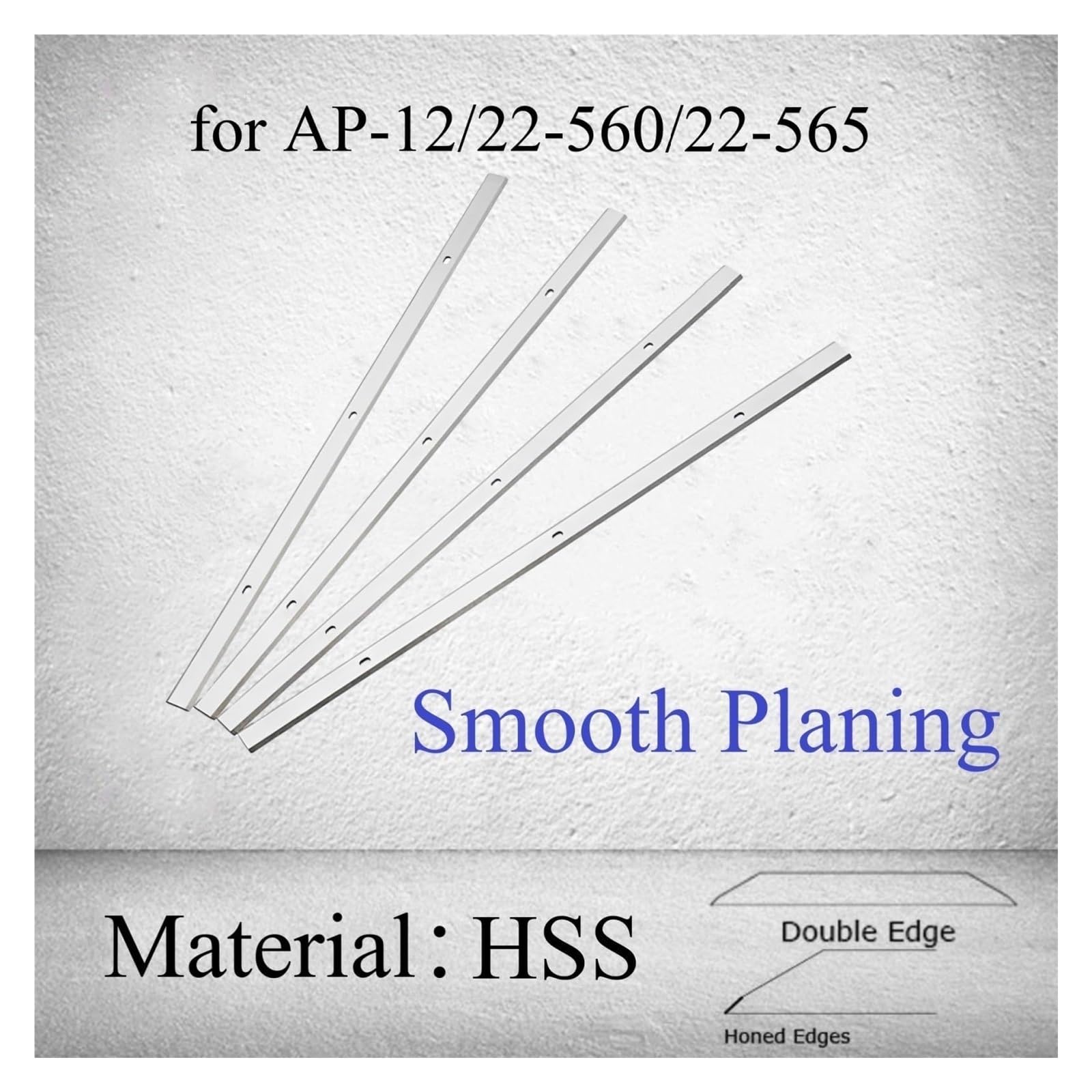 Cuchillas for cepilladora, 6 piezas, 320 x 12 x 1,5 mm, cuchilla for cepilladora de carpintería, cuchilla for cepilladora eléctrica reversible HSS for TP305 TP400LS 22-565 22-560, filos dobles