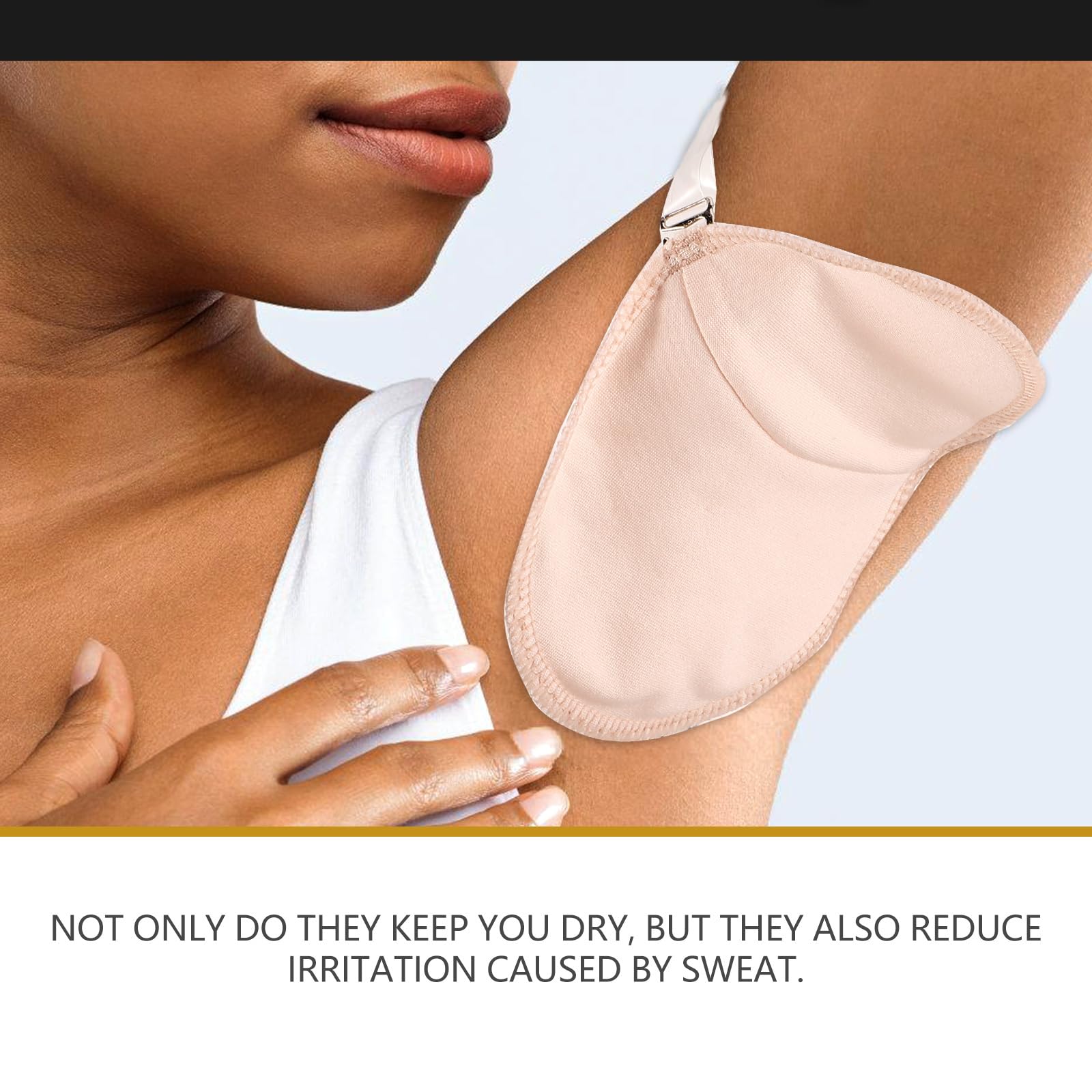 Baluue Underarm Sweat Pads for Women & Men, 3 works Reusable Washable Quick-Drying Invisible Armpit Shields - Image 3