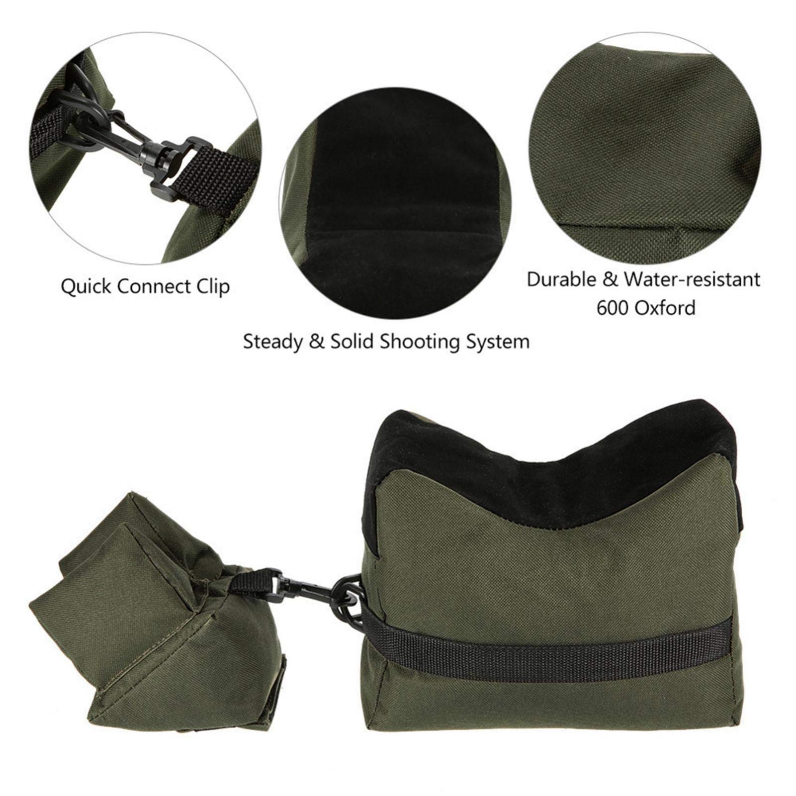 Sacche da Tiro | Borsa da Tiro | -Cal Fucile G-Un Stand Bag Tiro Panchina Riposo Borsa Anteriore Posteriore Panchina Borse Destinazione Panca Non Riempita Stand Bag per Caccia Tiro