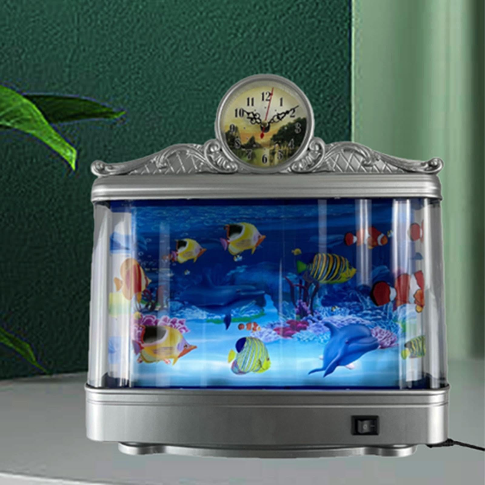 Sharplace LED Aquarium Lampe, Aquarium Nachtlicht Ornament, Dynamischer Virtueller Ozean, Künstliche Tropische Landschaft, Simulation Aquarium Licht Tischdekoration für Büro, Heim, Wohnzimmer, Stil c