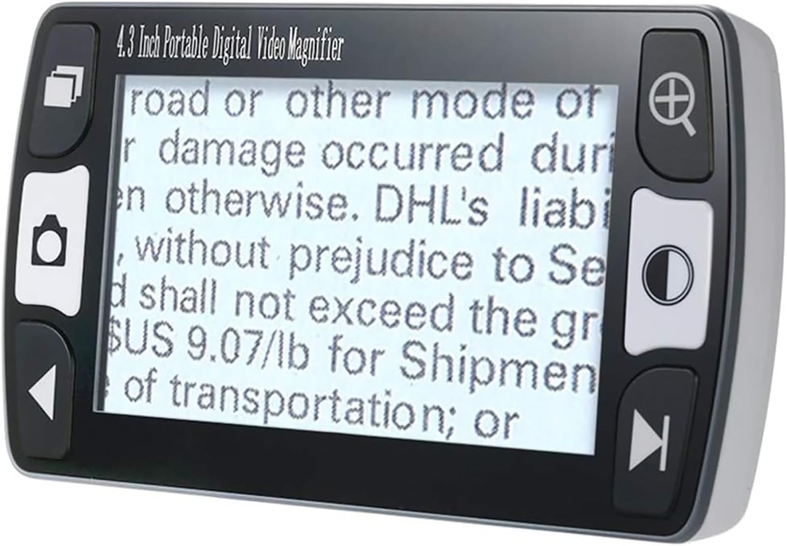 Low Vision Video Digital Magnifier, 4.3 Inch LCD Handheld Digital Magnifier, 6-16X Zoom Reading Aid 12 Color Modes, AV/TV Output, for Visually Impaired, Low Vision Seniors
