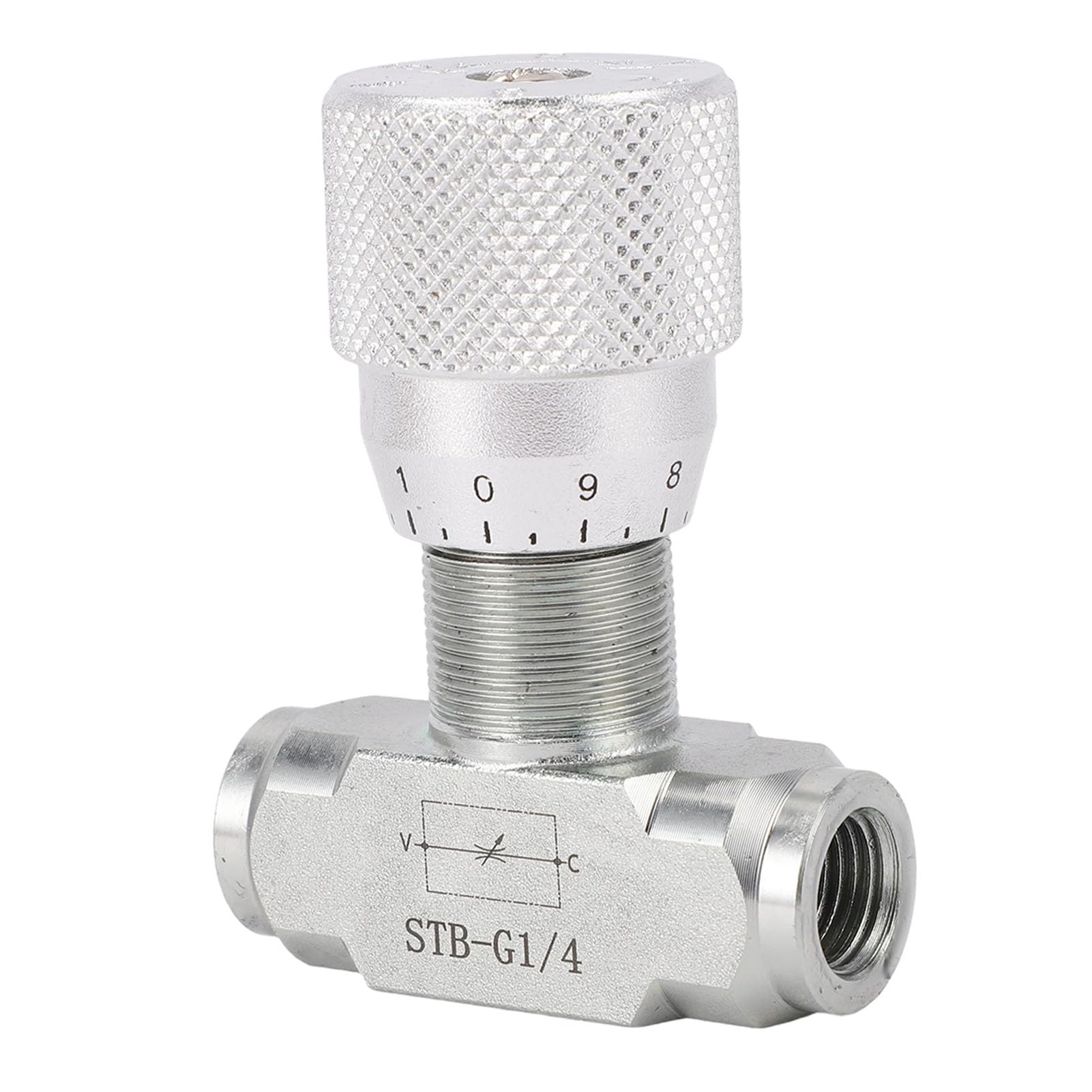 Fafeicy Válvula de Control de Caudal Hidráulico Bidireccional G1/4 Pulgadas para Miniexcavadora de 0,8-2 Toneladas Control de Velocidad del Cilindro Ajuste Serie STB 5 Piezas