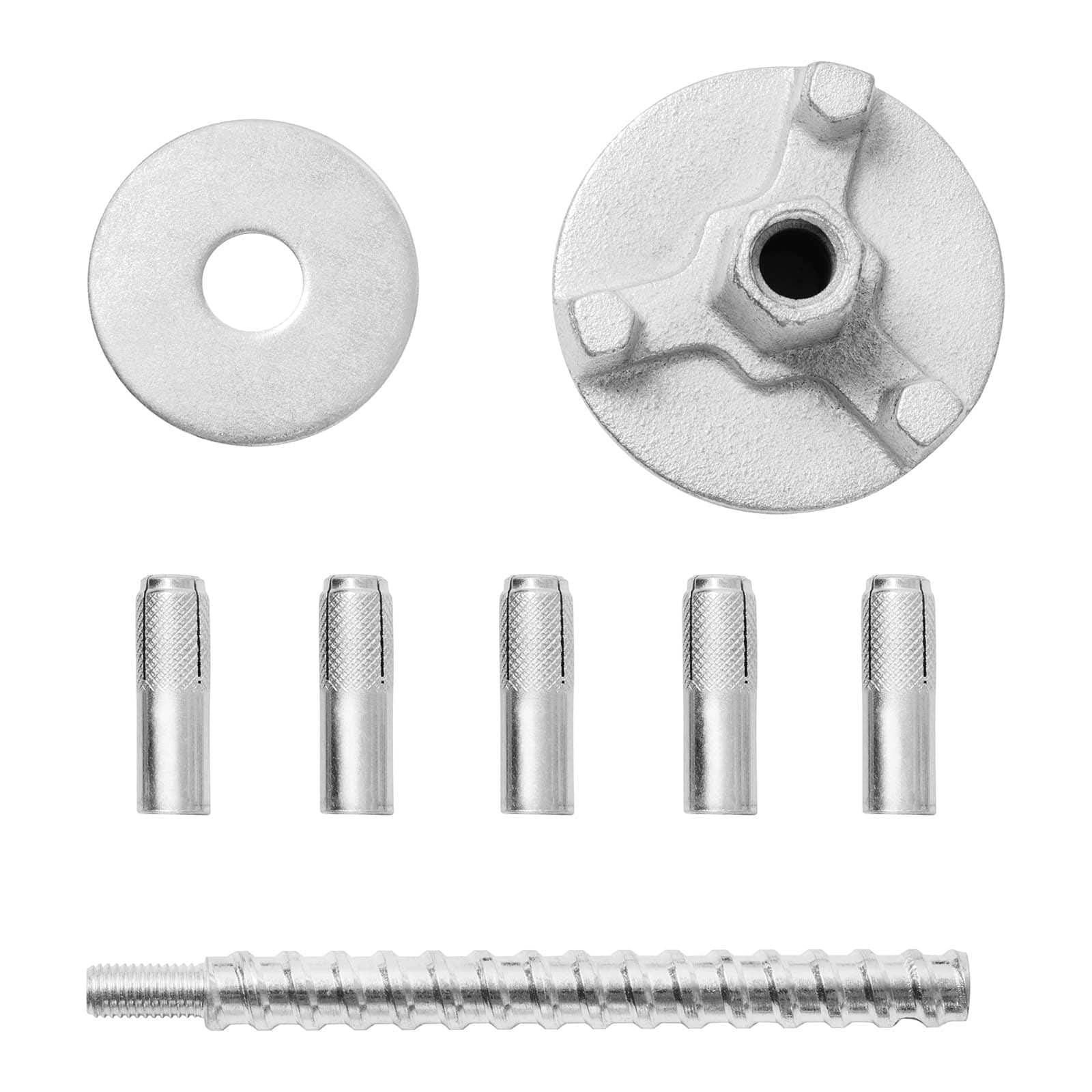 MSW Vis Système De Fixation D'Ancrage Pour Bâti De Carotteuse Diamant Carottage MSW-DMS-AS (Matériau : fer, Longueur : 17,5, Filet : M12, Réutilisable, Avec une rondelle et cinq chevilles)