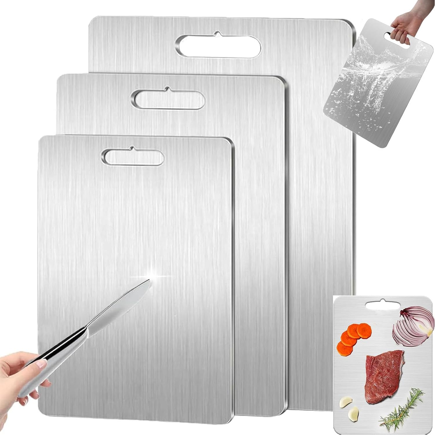 Titachef Titanium Cutting Boards for Kitchen, 100 Pure Tita Chef