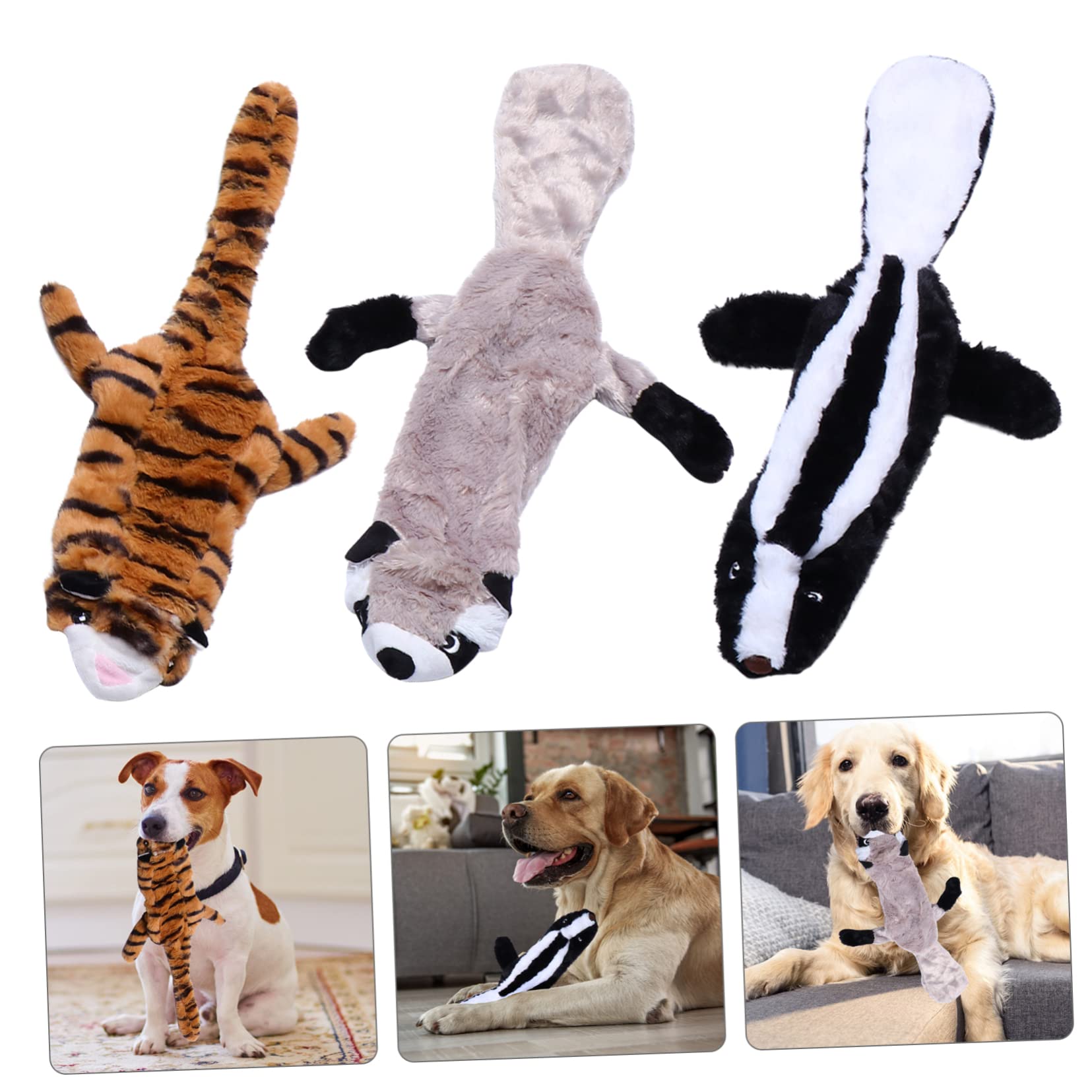 SUPVOX 6pièces Jouet à Mâcher Peluche pour Chiens Jouet Molaire Sonore Accessoire De Nettoyage pour Animaux De Compagnie