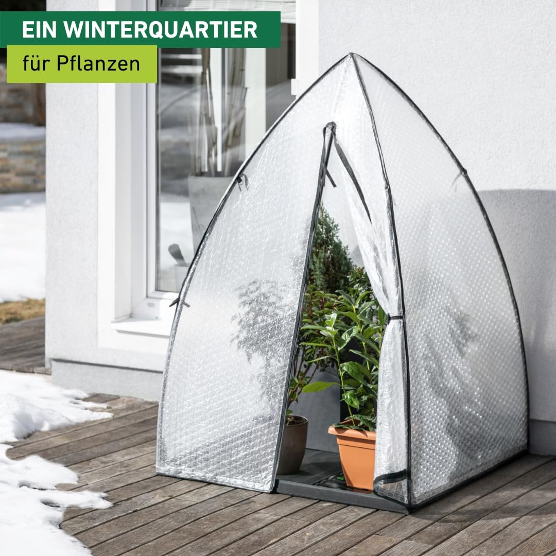 Windhager Winterschutzzelt Yukon, Winterschutz für Pflanzen, Winterquartier, Gewächshaus, 1,2 x 1,2 x 1,8 m