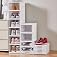 PrettyKrafts 6-Tier Collapsible Shoe Rack with Door | Heavy Duty Plastic Sneaker Crates | Transparent Shoe Boxes | Sneaker Sh