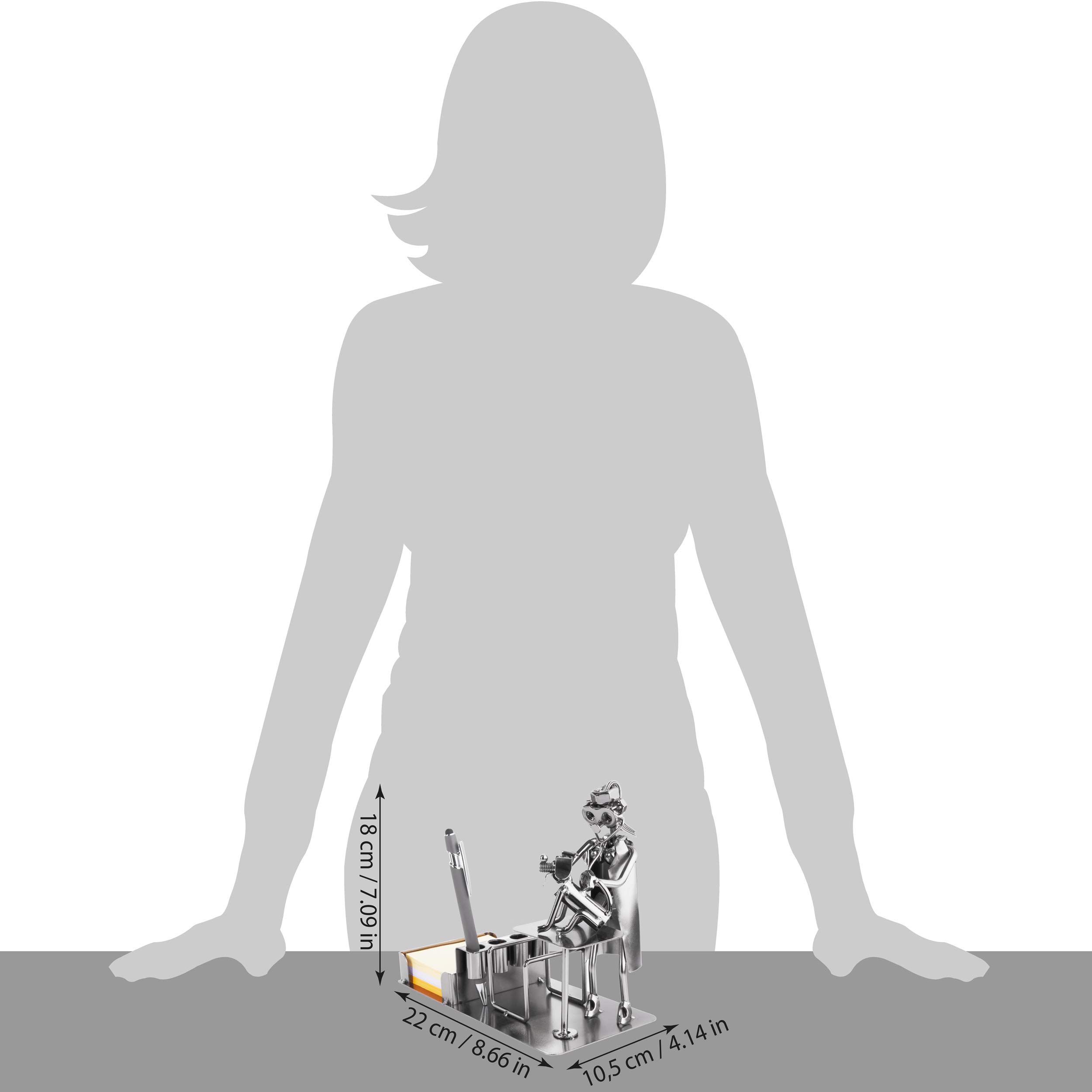 Image secondaire de Figurine Décorative en Métal avec Porte-Stylo et Chien - BRUBAKER