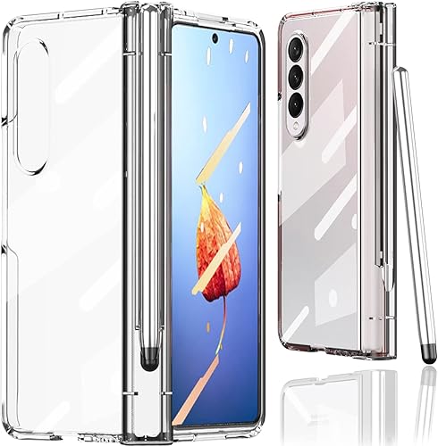 Miniatura 1 de Miimall Funda para Samsung Galaxy Z Fold 4 con bolígrafo, Z Fold 4 con S Pen con soporte para bolígrafo + pantalla de vidrio templado + cubierta de
