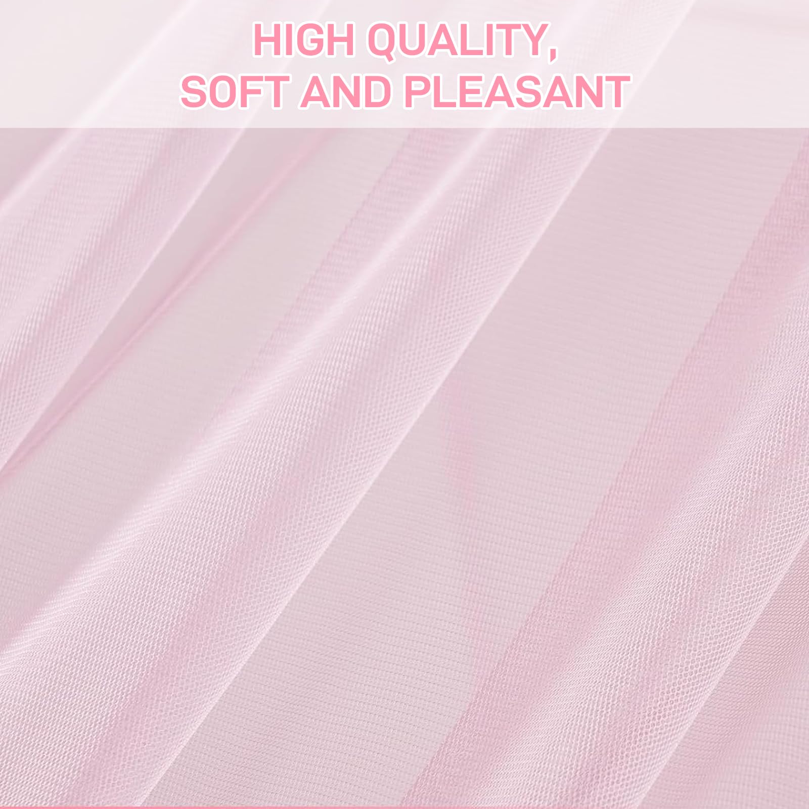 Generisch Hausbett Himmel Set, 2 Stück Betthimmel Hausbett für Hausbettdeko, Bett Vorhang für Mädchen Jungen Kinderbett Kinderzimmer Deko, 150cm*350cm (Rosa)