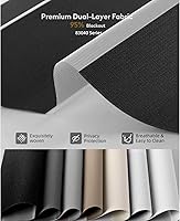 Vista 4 de ACMEART Persianas Cebra Motorizadas con Control Remoto, Control por APP y Funciona con Alexa/Google/Matter, Persianas de Ventana 100% Opacas