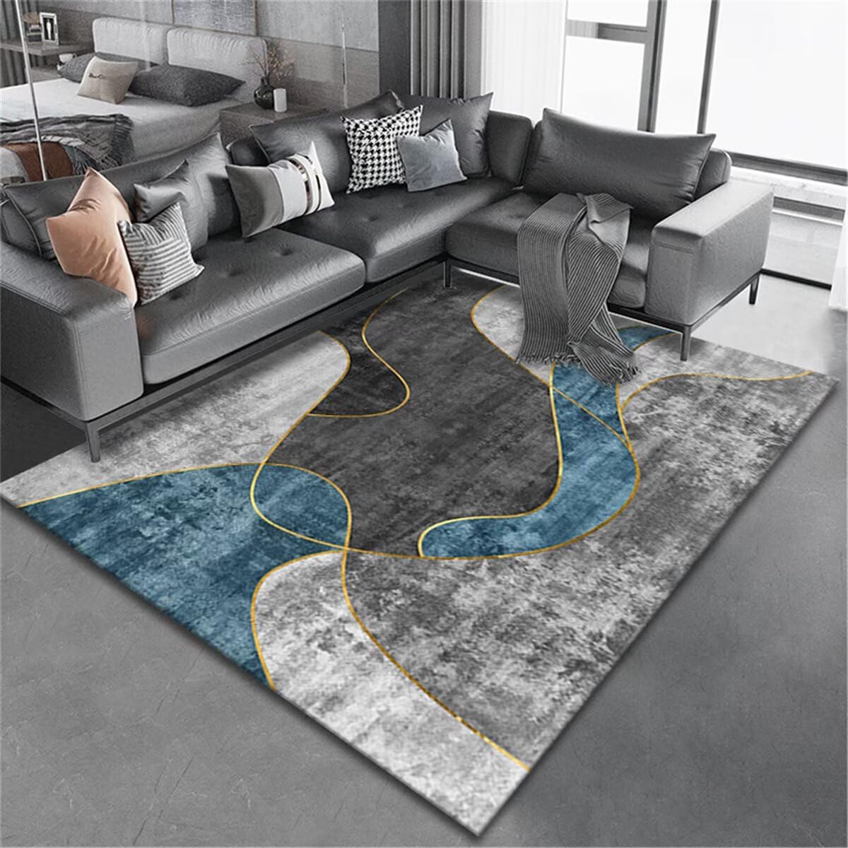 Tapis de chambre de style moderne 180x250 cm aux finitions soignées