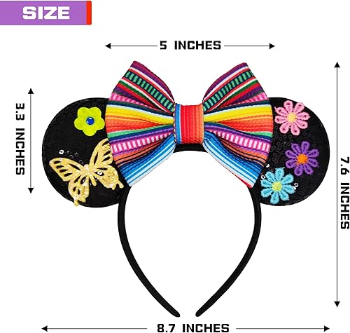 Miniatura 5 de MADO Diadema de orejas de ratón para mujeres y niñas, diademas de orejas de princesa para mujeres, adultos, niñas y niños pequeños, accesorios para