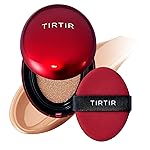 TIRTIR Mask Fit Red Cushion Foundation | Full coverage, Weightless, Skin fit, Satin Glow Finish, Korean Makeup BB Foundation, beauty, Tattoo cover up, Buildable (33C Hazel, 0.63 Fl Oz)