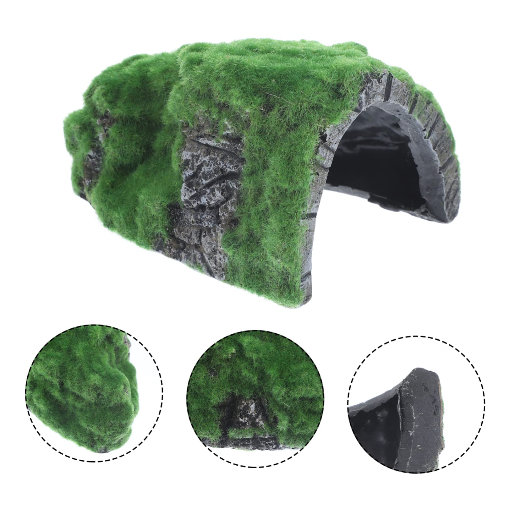 Grotta in Resina per Rettili, Rifugio per Terrario Decor | Riduce la Luce Diurna, Forma a Caverna, Decorazione Semplice per Habitat di Lucertole e Altri Rettili