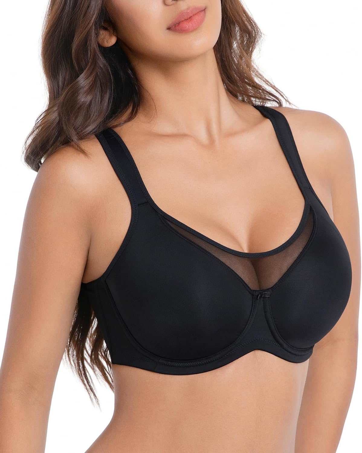 Minimizer Bowknot Racerback Underwire Bra for Women