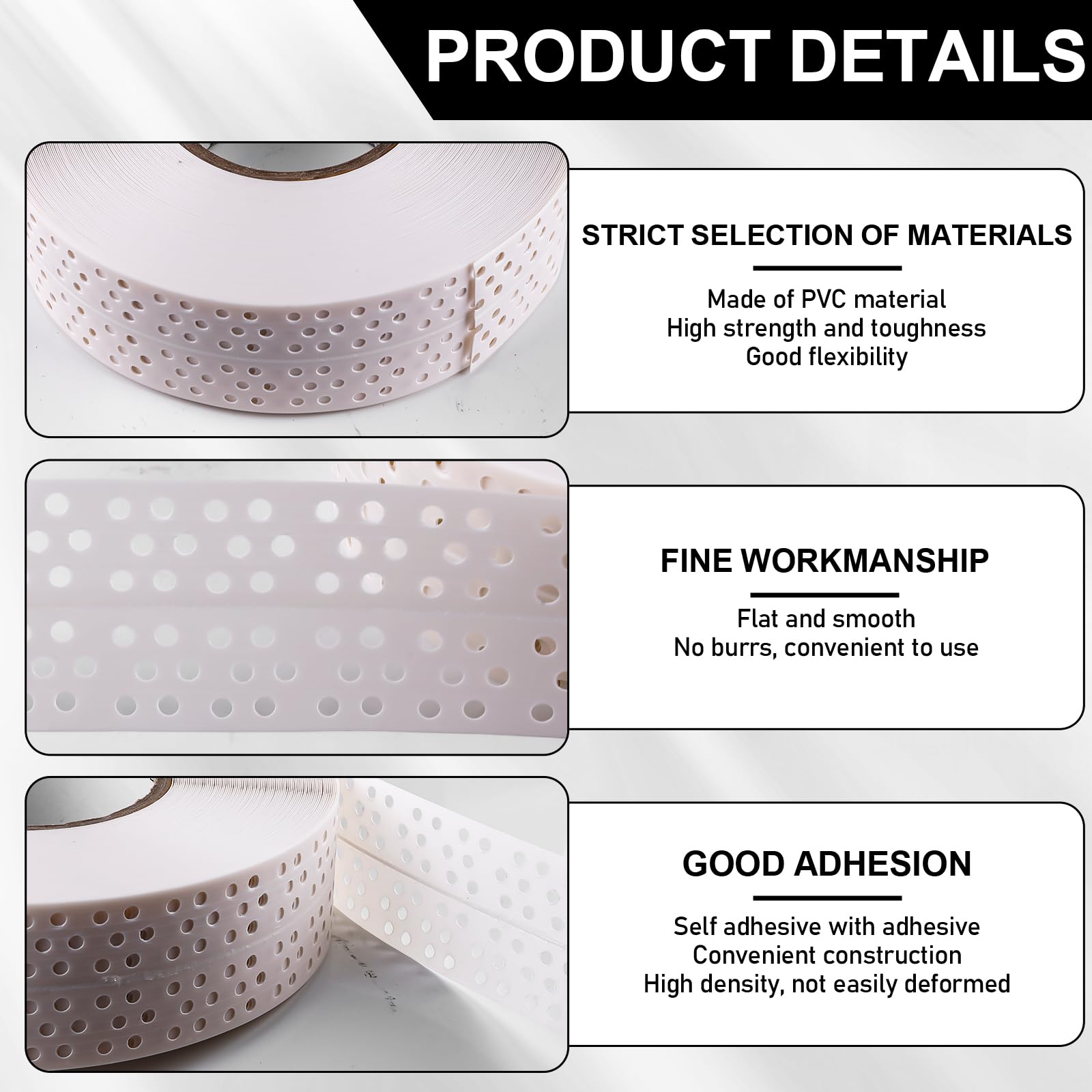 Ruban Adhésif De Masquage GOMETY Ruban De Recouvrement De Couture, 40 M X 5 Cm, Autocollant, Pour Cloisons Sèches, En PVC, Protection Des Bords, Plaque De Plâtre, Pour Connecter Des Plaques GK