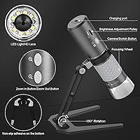 Vista 7 de Cámara de Microscopio Digital Inalámbrico Wi-Fi 4K HD Magnificador, Compatible con iPhone, iPad, Teléfonos Android y PC