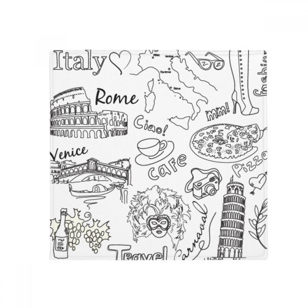 Tapis Italie cadeau original de 80x80cm pour les passionnés de voyage