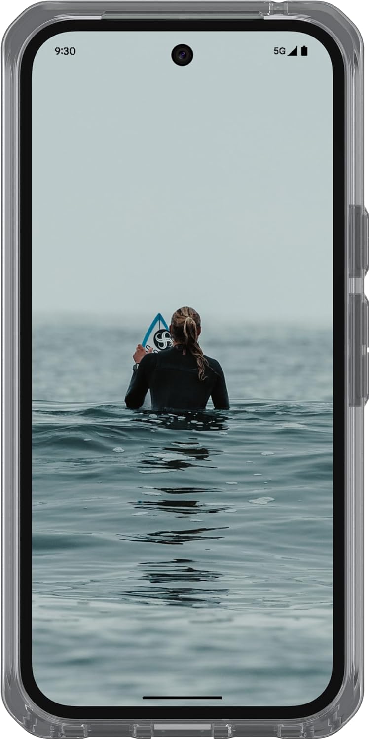 URBAN ARMOR GEAR UAG Made for Google Pixel 10a Case Dot - Rugged Anti-Slip Military Grade Dropproof Transparent Slim Protective Cover, True Clear Ice/Ash