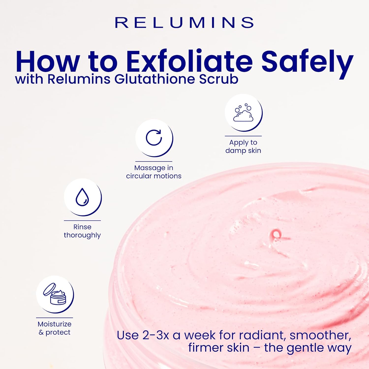 Relumins Premium Summer Body Scrub with Glutathione, Rosehip & Sea Salt – Hydrating Exfoliating Scrub for Smooth, Radiant, Beach-Ready Skin Self-Care Routine – Gentle Moisturizing Formula – 400ml - Image 7