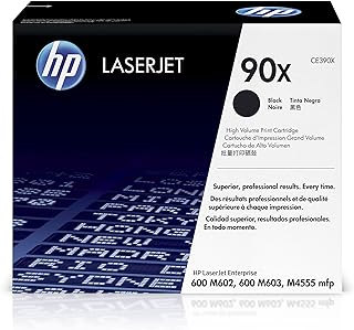HP 90X Black High-yield Toner Cartridge | Works with HP LaserJet Enterprise 600 M602, M603 Series, HP LaserJet Enterprise M4555 MFP Series | CE390X