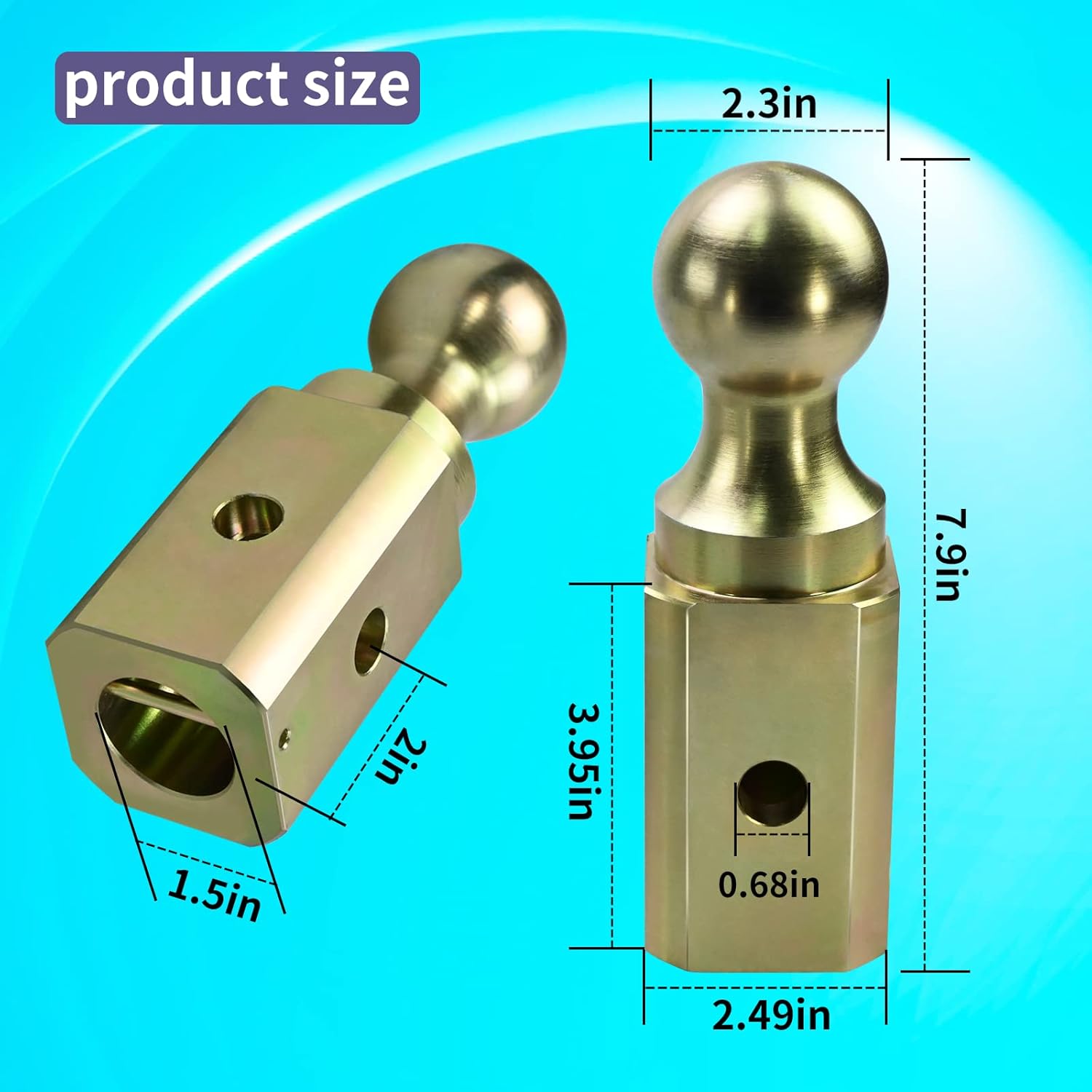 GNXA2000 Gooseneck Ball Hitch Tum Over Ball| 2-5/16" Gooseneck Tow-Hitch Ball |30000lbs Load Capacity |Ball Gooseneck Replacement Compatible with B&W Trailer Hitches Part Number GNXA2000