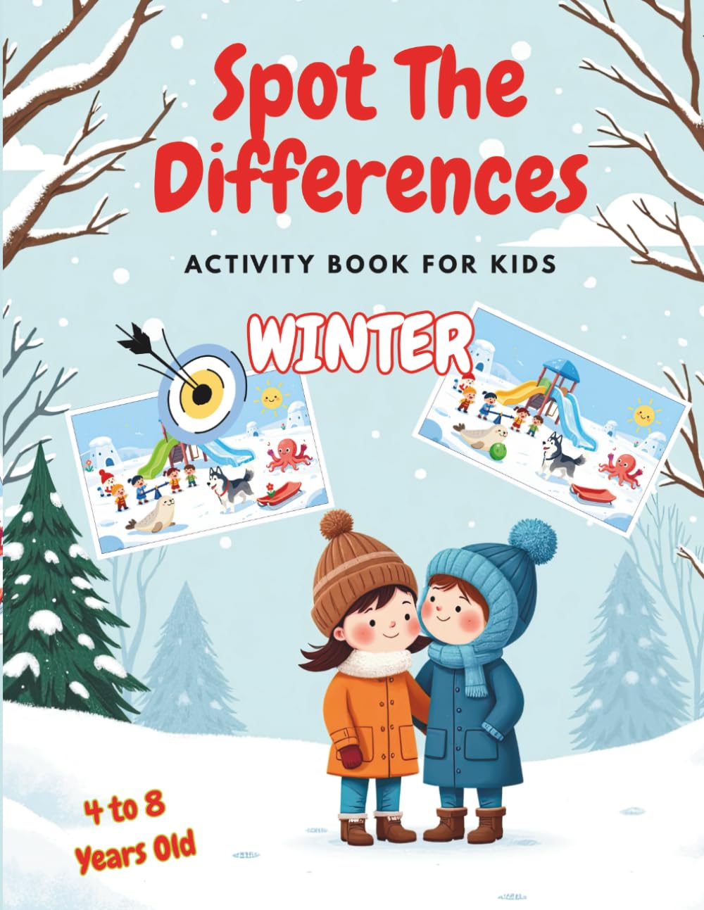 Spot The Differences: Winter Activity Book for Kids