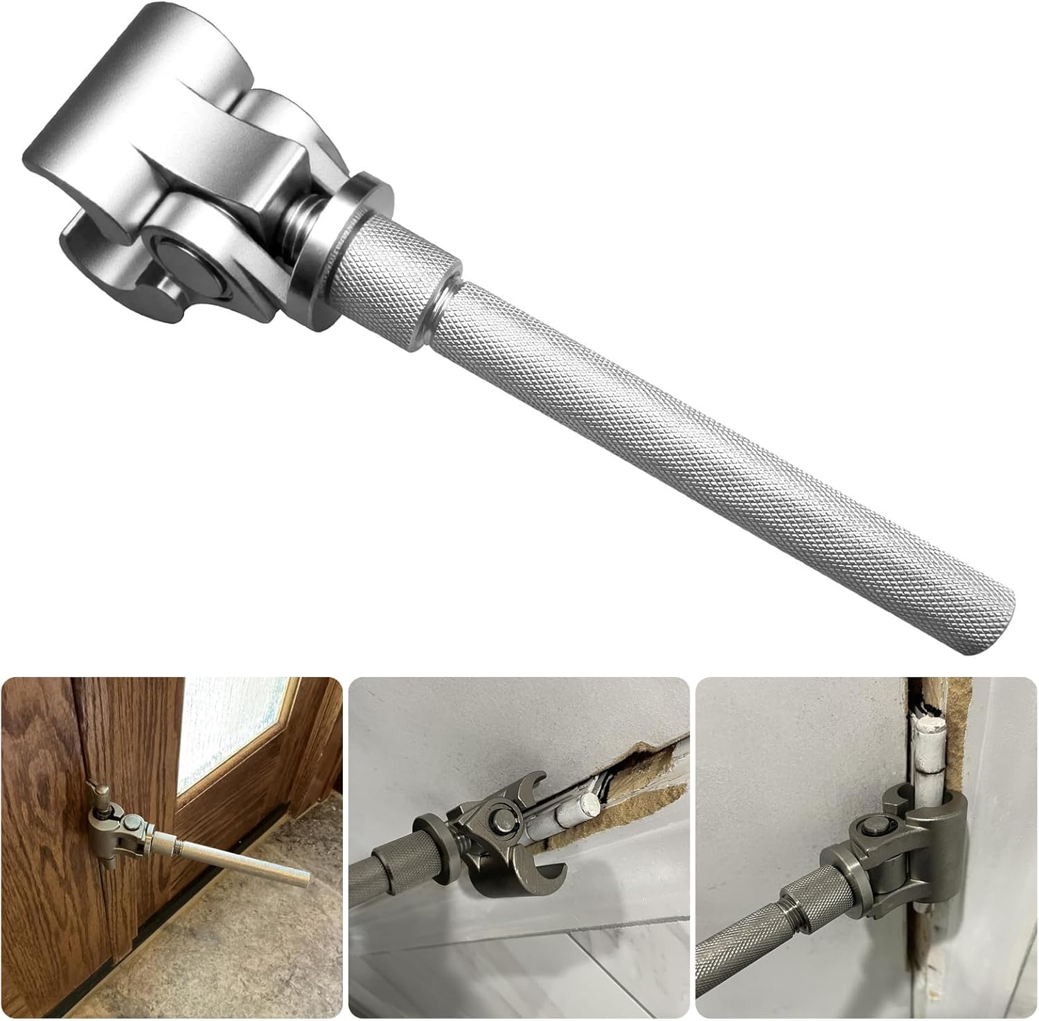 Precision Hinge Alignment Tool for Wood and Metal Doors, 30 Seconds Gap Adjustment, No Disassembly Required, Adjustable Jaw Hinge Tool
