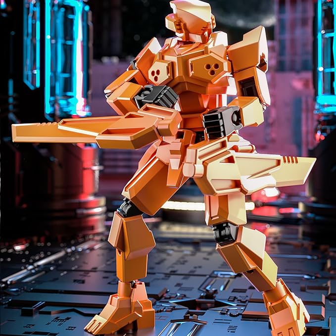2er Set T13 Action Figure, Assembly Completed Shield Warrior Titan 13 Action Figures, Multi-Jointed Movable Action Figure, Lucky 13 Robot, Desktop Decorations for Game Lovers Toy miniatura 5