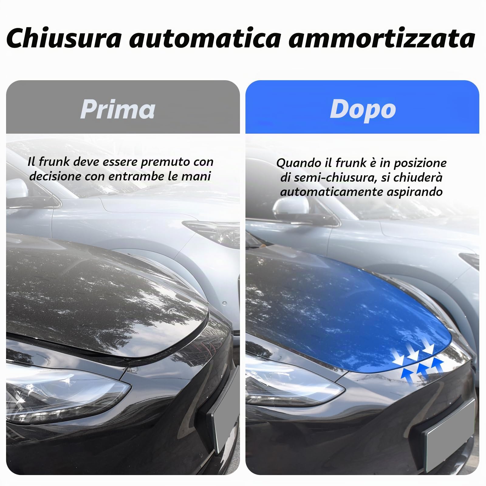 AAMHHM Tesla Model 3 Front Trunk Soft Close Highland Power Tronco anteriore aspirazione elettrica blocco automatico compatibile con 2024 2023 2022 2021 (Tesla Model 3 Soft Front Trunk Close)