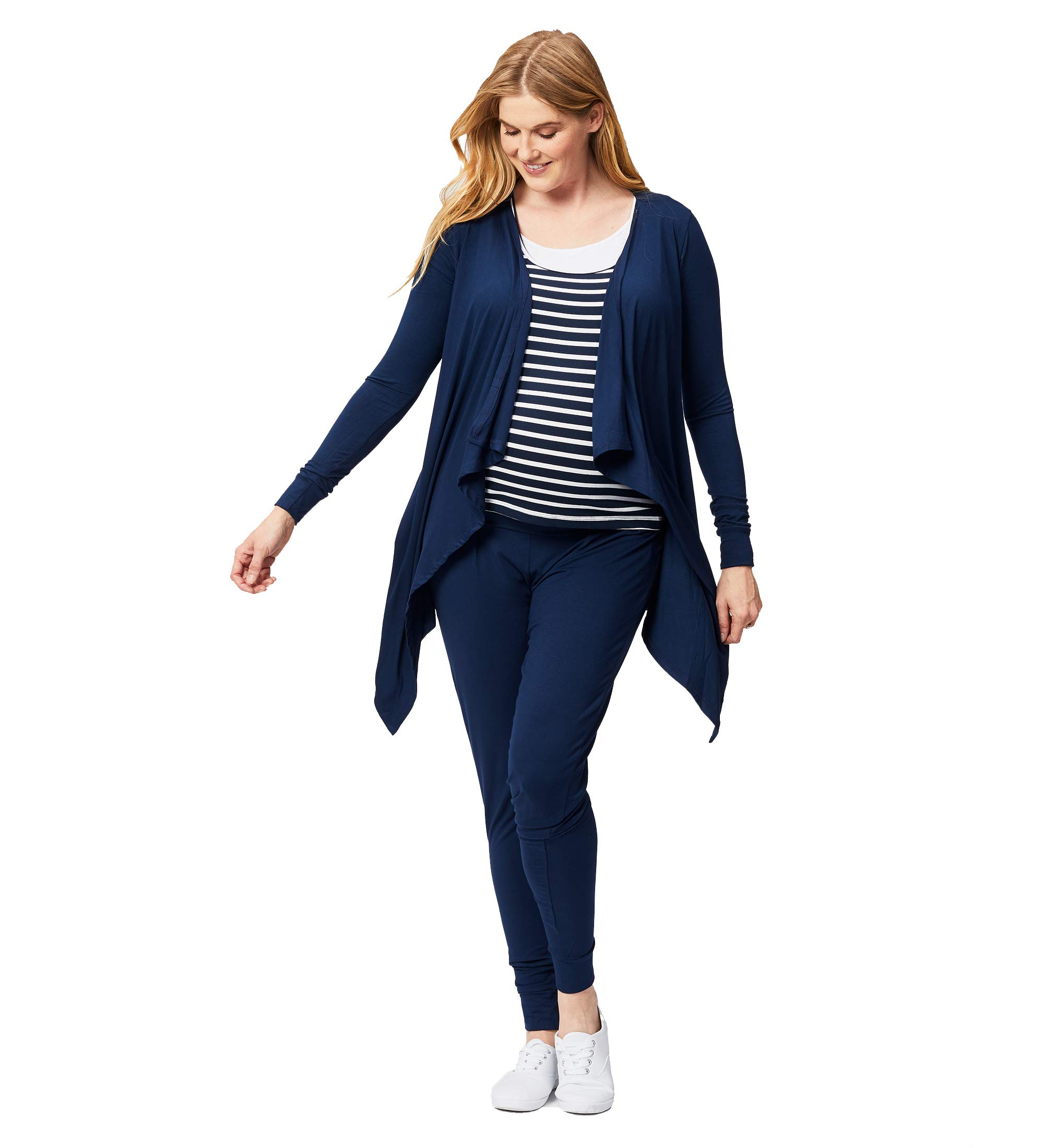 Women's Womens Waterfall Maternity Wrap Cardigan Nuring Tunic