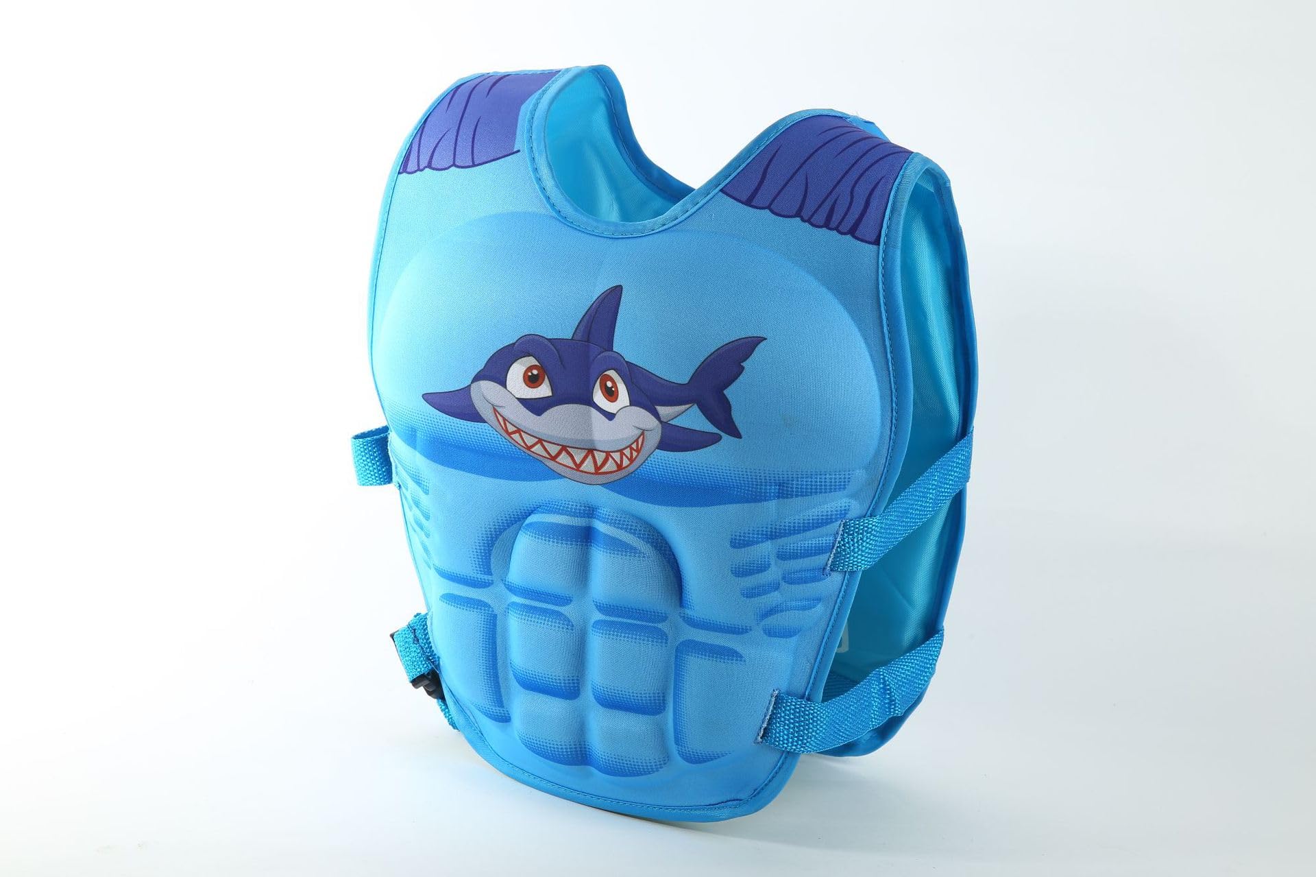 Jukusa Kids Shark Swim Vest | Blue Safety Floatation Jacket with Adjustable Straps | Comfortable & Lightweight Swim Aid for Children | Perfect for Pools & Beaches (1 Pcs.) - Image 3 thumbnail