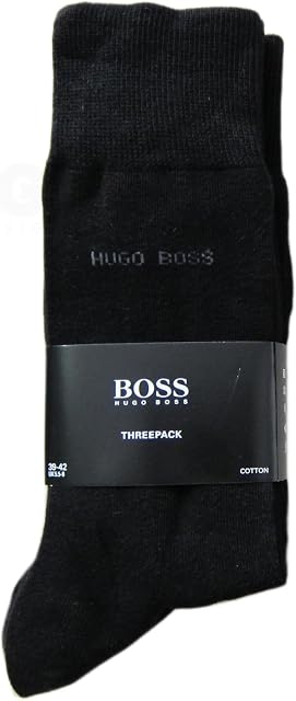Hugo Boss Men Soft Socks 3 Pack 8.5-11 (UK) Black