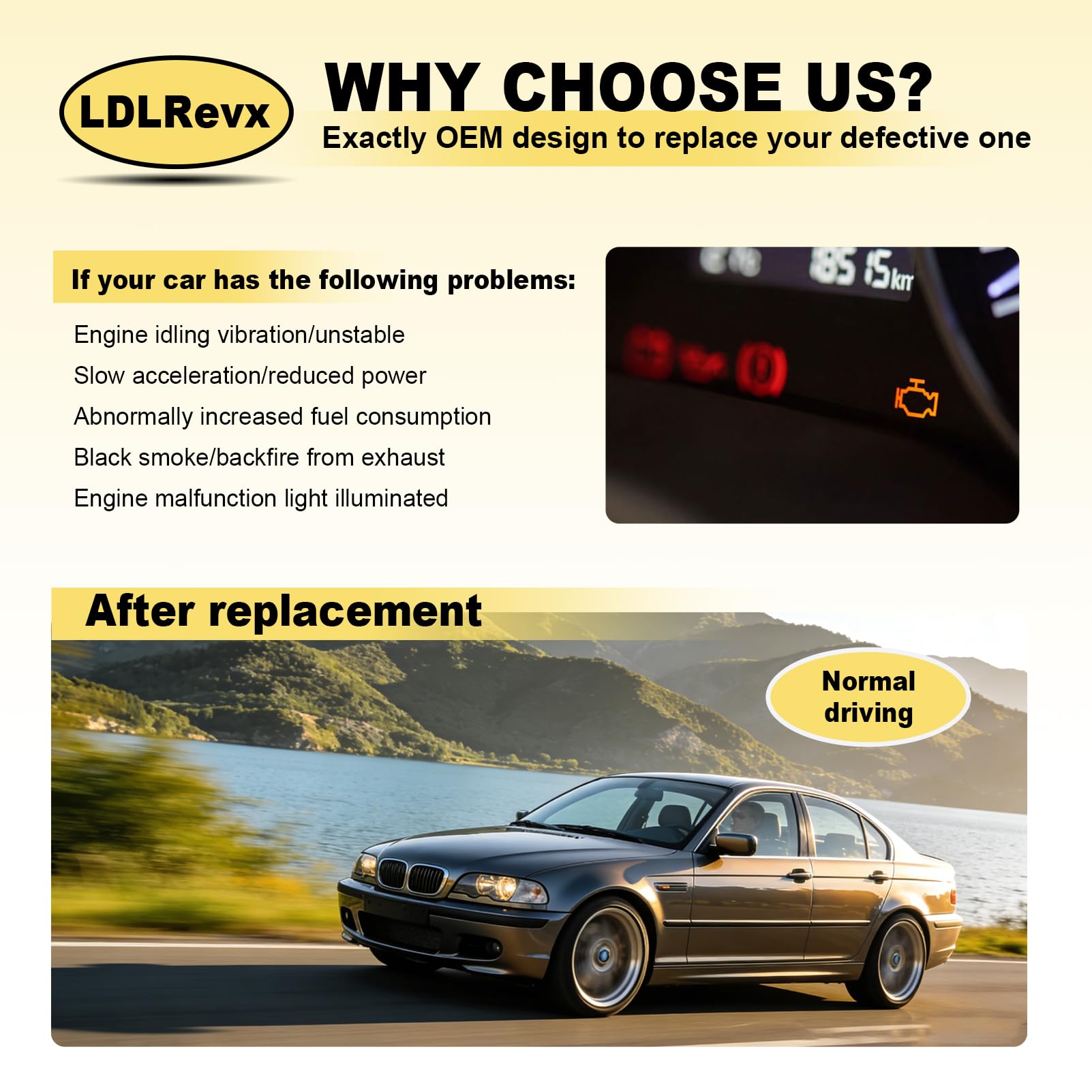 6 x Iniettori Benzina a Compatibili con BMW Serie 3 Cabriolet E46 1427240 Serie 5 E39, E60, Serie 7 E38, X3 E83, Z3, Z4 Rcambio A2C59511971