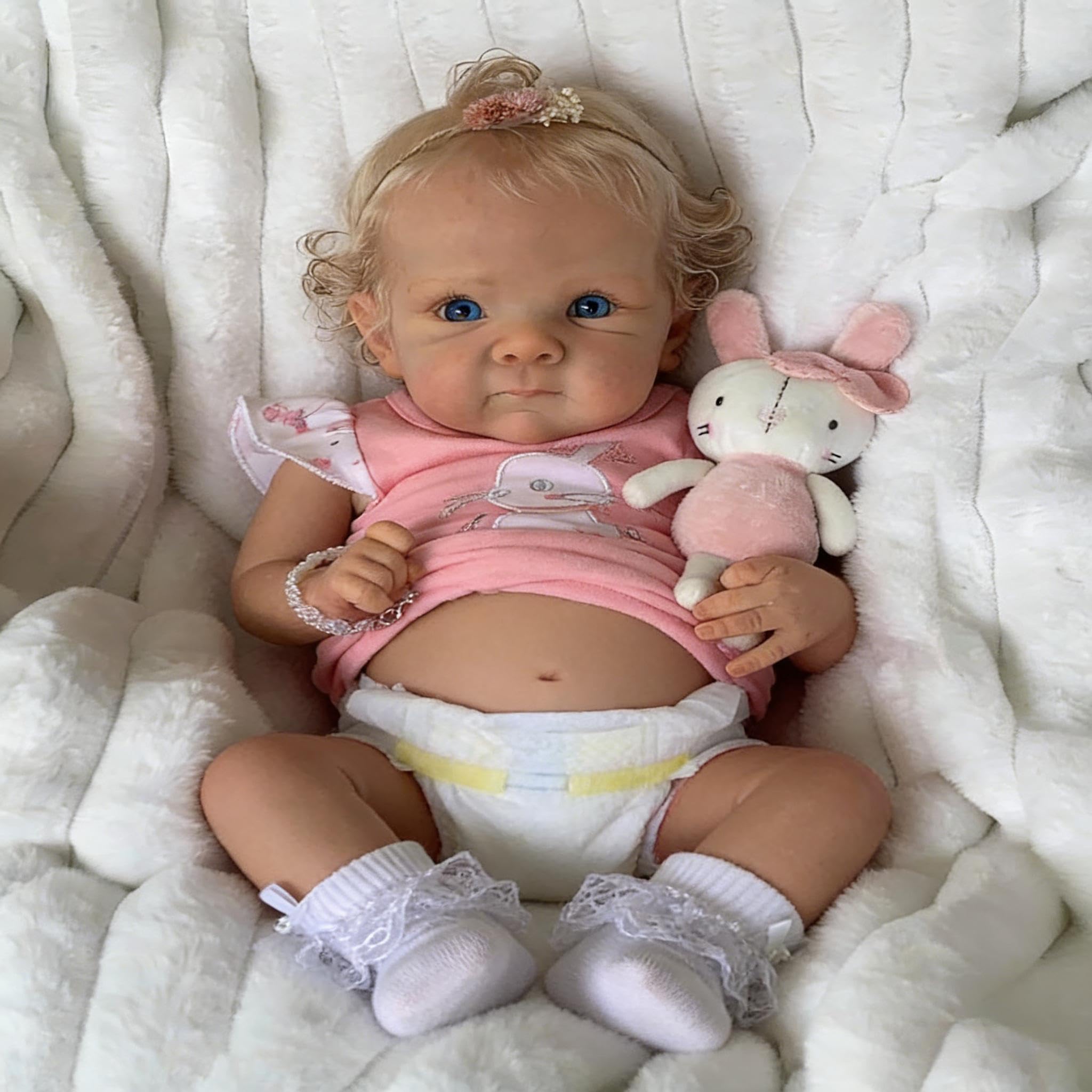 Realistic Reborn Baby Dolls Silicone Full Body Girl 18 Inch Lifelike Baby Dolls That Look Real Life Newborn Infant Baby Doll Anatomically Correct Toy Xmas Gifts