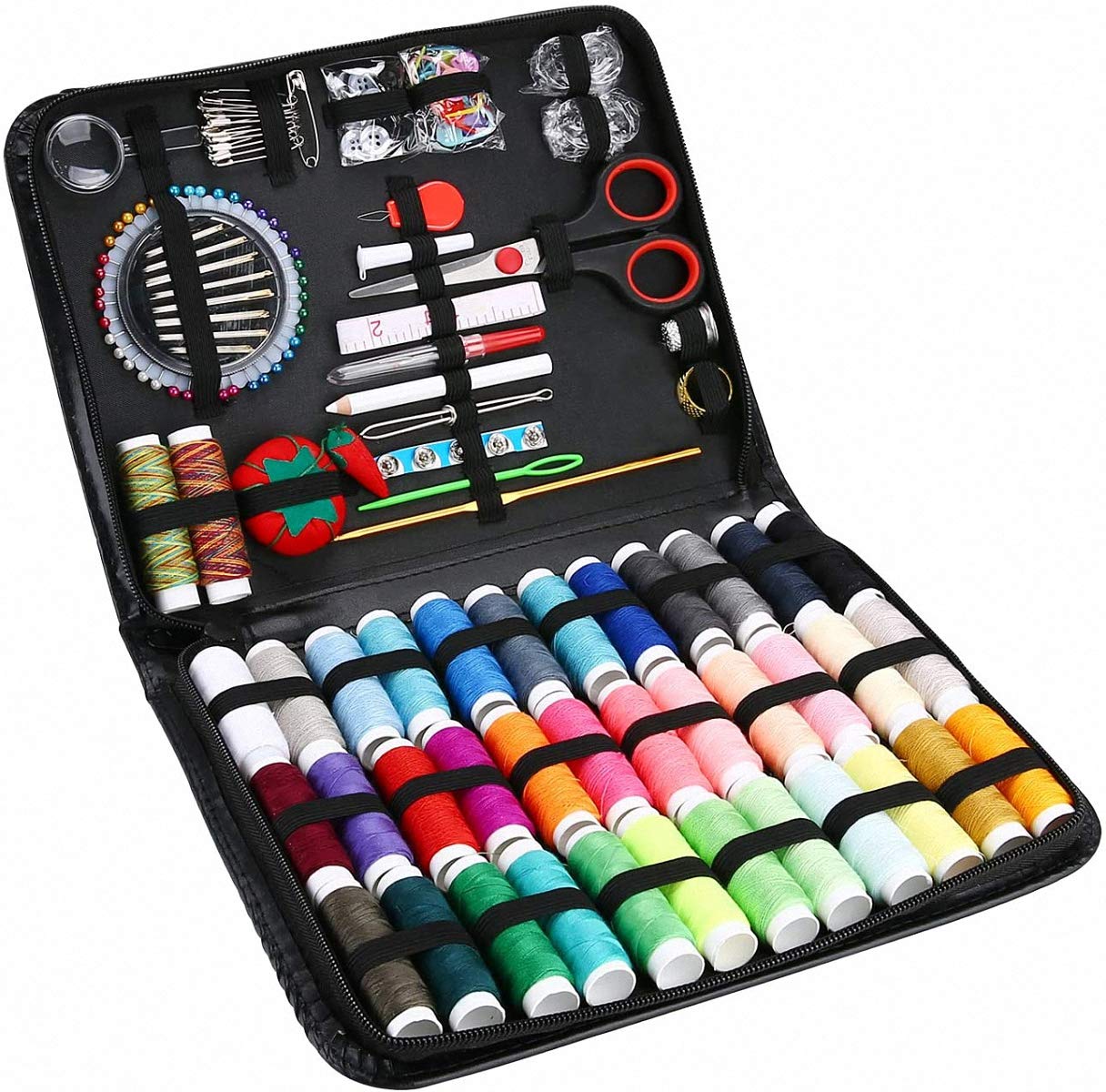 Kit De Couture De Voyage - 10 Aiguilles Pré-enfilées + Fils Colorés - Idéal Réparations Urgentes