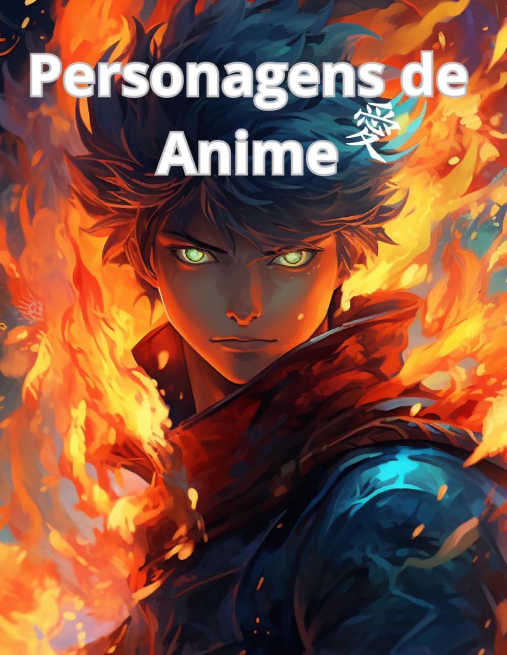 Livro de colorir para crianças com Personagens de Anime (Portuguese Edition)
