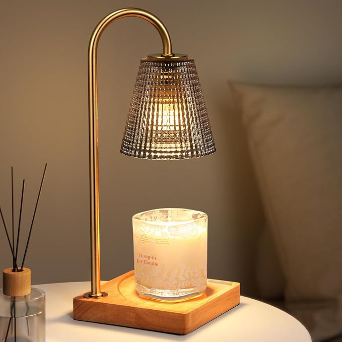 Hong-in Candle Warmer Lamp with Timer Dimmer,Birthday Gifts for Women Mom Sister,House Warming Gifts New Home Room Decor,Vintage Wax Warmer for Scented Wax Jar Candles