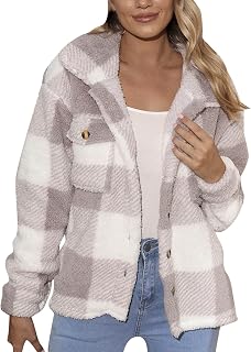 Plush Jacket Women's Plain Polar Fleece Jacket Short Coat with Zip Teddy Fleece Plush Jacket Casual Autumn Coat Plush Coat Fleece Coat Outwear Girls Coat Plush Sweatshirt Jacket
