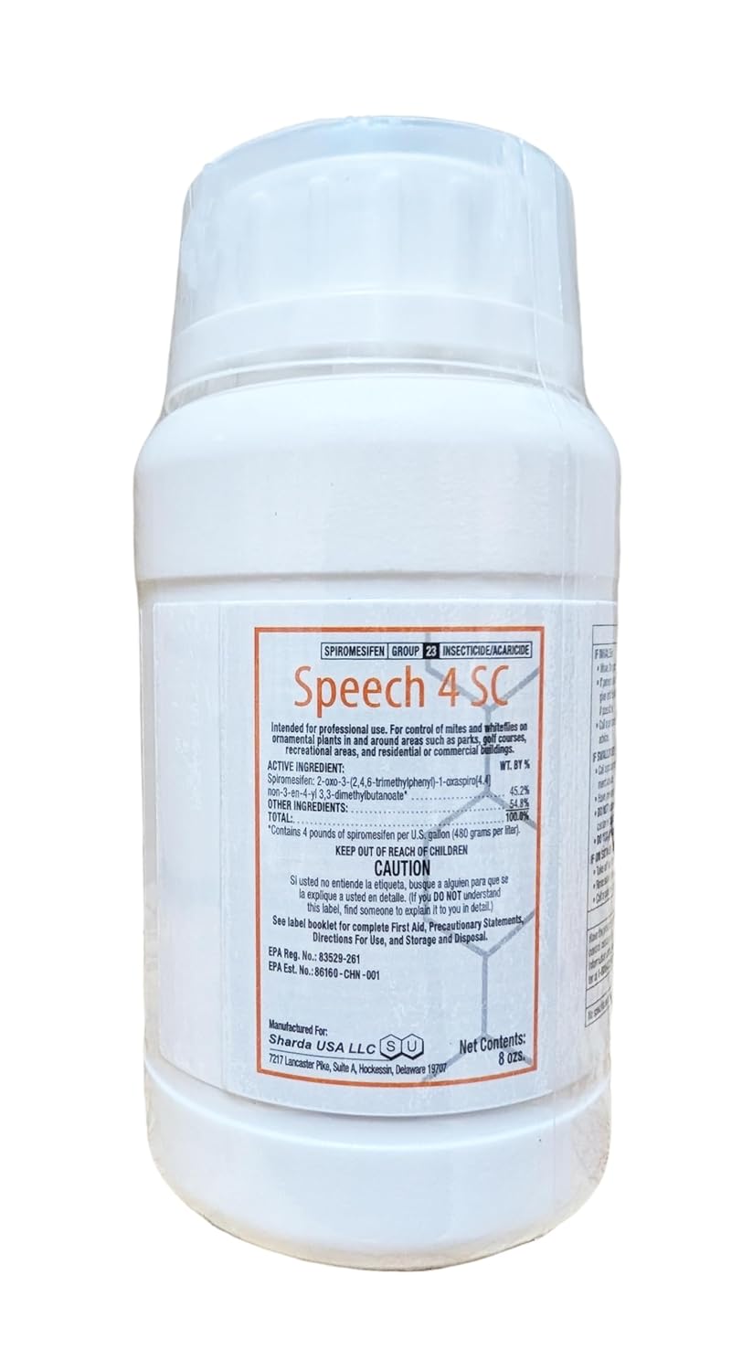 8 oz – Speech 4SC Insecticide | Generic Equivalent to Forbid 4F | Spiromesifen 45.2% | Mite & Whitefly Control for Ornamentals, Greenhouses & Nurseries