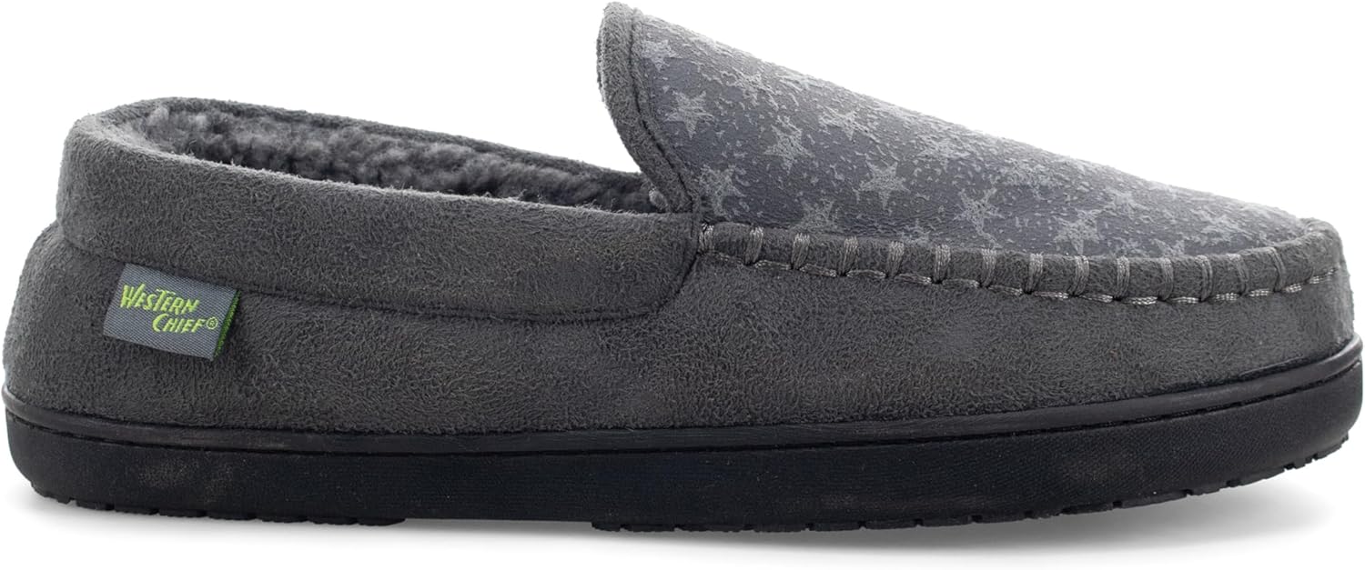 Western Chief Men's Moccasin Slippers - Warm Fleece House Shoes for Men, Indoor and Outdoor Slippers - Image 3