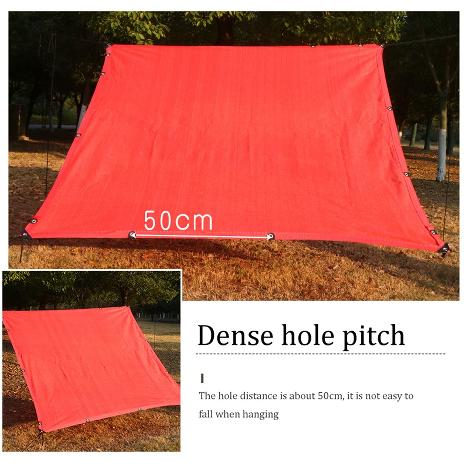Roter Schattenstoff, UV-beständiges Sonnenschutznetz für Gewächshaus, Outdoor, Terrasse, Balkon, Garage, Garten, Pflanzenabdeckung, anpassbarer Schattenstoff für Blumen und Gemüse