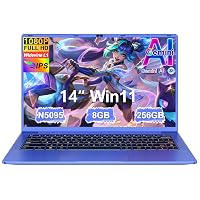 Pc Portatile 14 Pollici Win11 Notebook Celeron N5095 Upto 2,9 GHz Laptop 8GB RAM 256GB
