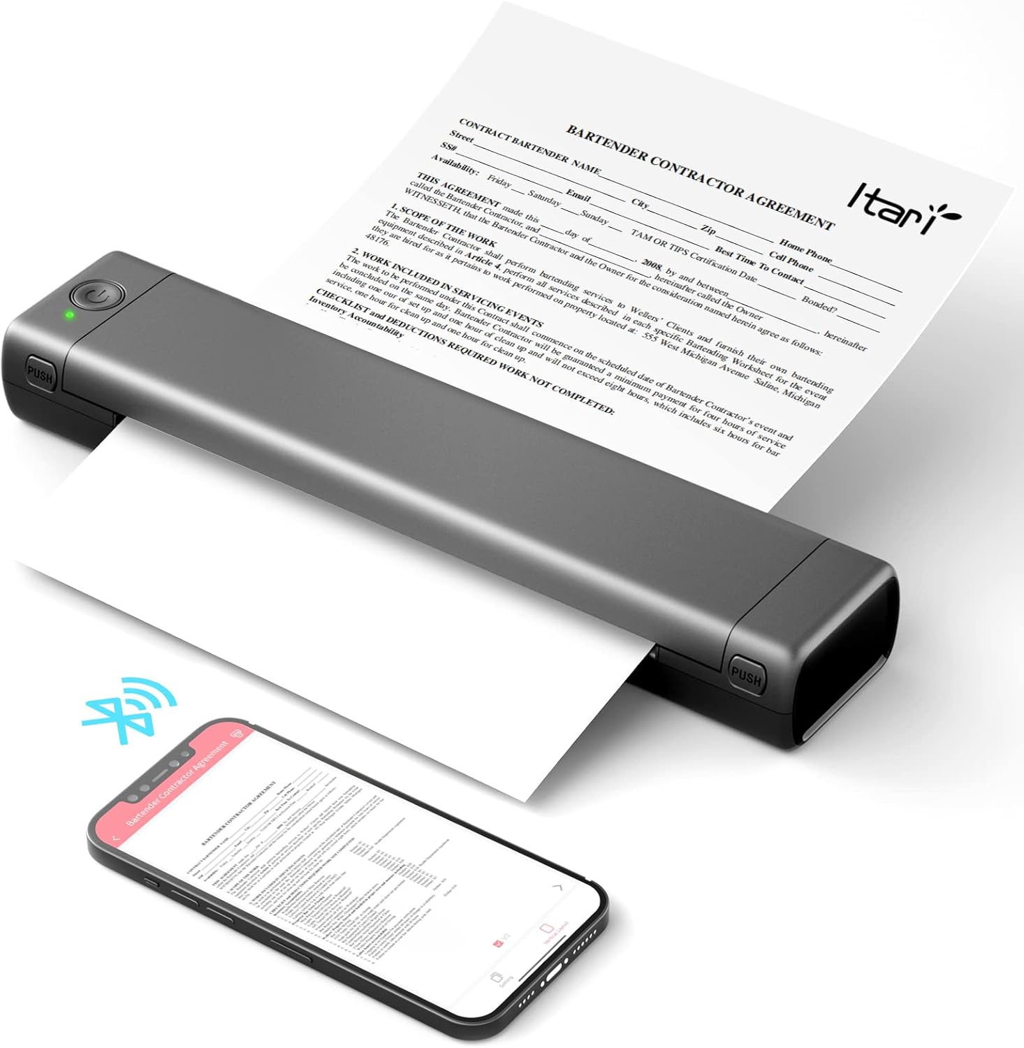 Thermal Portable Bluetooth Tattoo StencilPrinter Compact Inkless