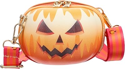 Jack O Lantern Crossbody Bag Girls Gift Casual Pumpkin Bag Pumpkin Crossbody Bag Halloween Purse for Girls Handbags Halloween Purses for Women Cross Body Purses