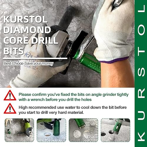 Miniatura 4 de Brocas de núcleo de diamante, 1-3/8 pulgadas con agujero de granito de 58-11 hilos, sierra seca o húmeda, piedra dura, mármol, hormigón, cuarzo,