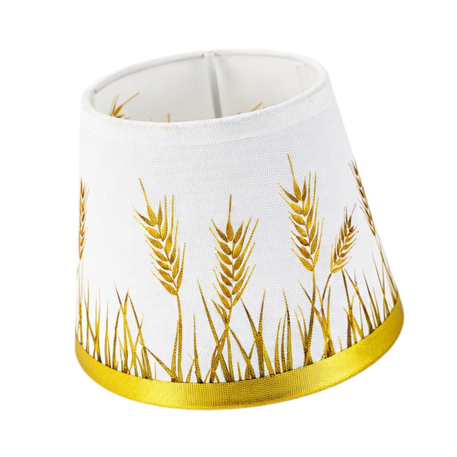 Flax Rustic-Chic Cloth Petal Lampshade, Floor Light Cloth Shade, Lamp Cover, Pendant Light Lamp Shade, Chandelier Shade Replacement, Decor for Hotel Home Ceiling Dining Room (Wheat Ears Shape)