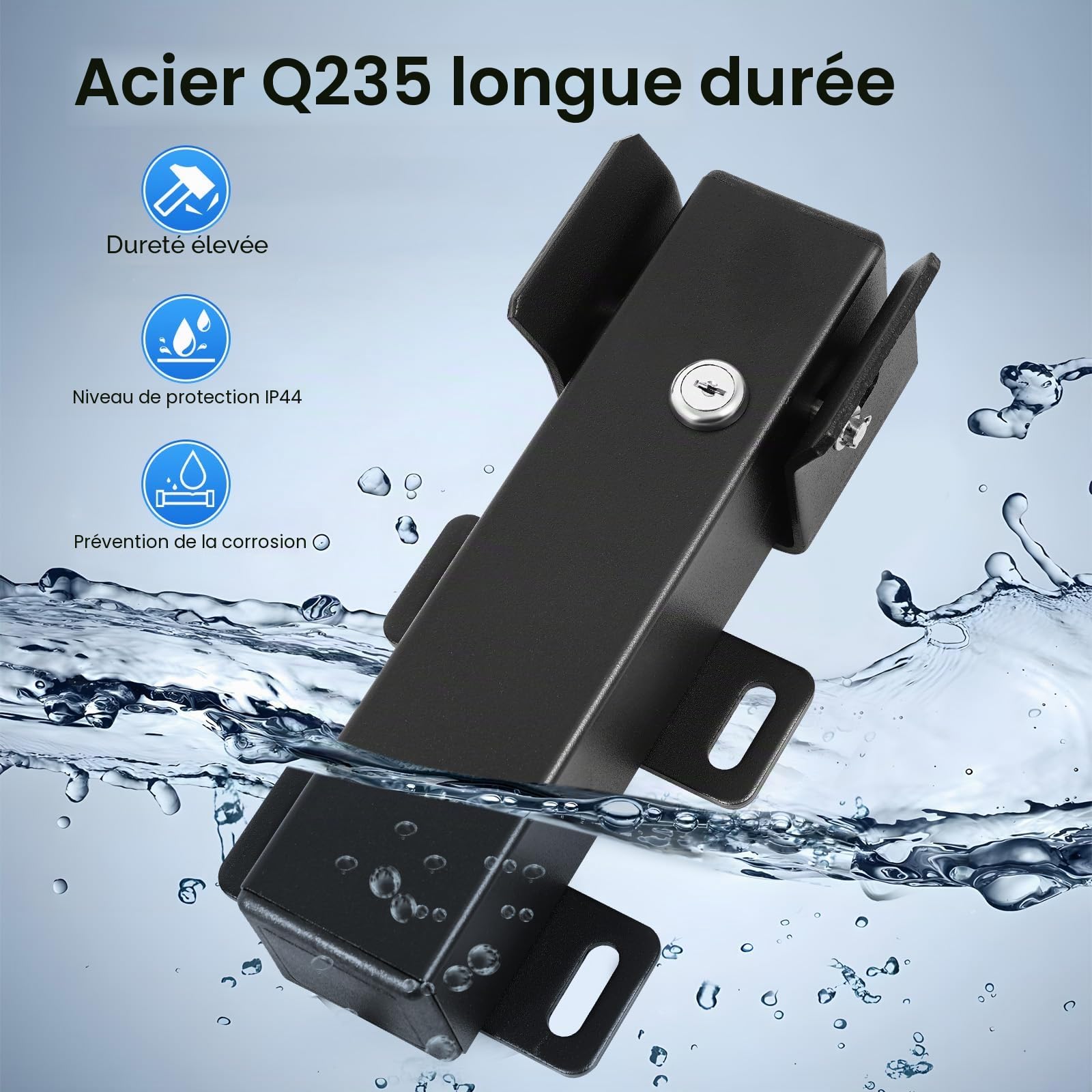 Serrure électrique automatique DC 24 V, loquet de portail résistant, ouverture en 1 seconde